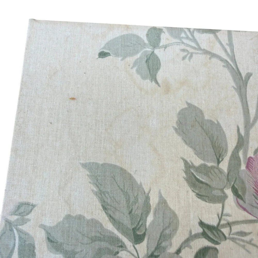 Vintage 90s Floral Fabric Jewelry Box Mirror Organizer‎ Cottagecore Shabby USA